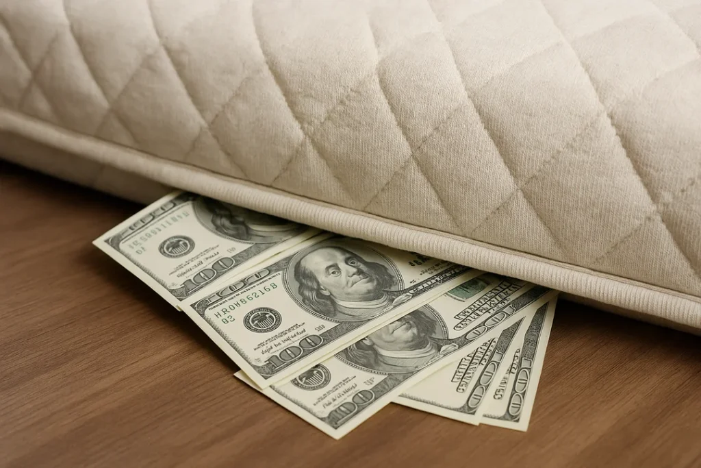 DOLARES BAJO EL COLCHON